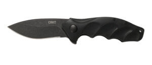 CRKT 7920K P.S.D. 3.63″ Folding Recurve Veff Serrated Black EDP 4116 Stainless Steel Blade/ Black w/Blue Backspacer G10/Carbon Fiber Handle Includes Pocket Clip