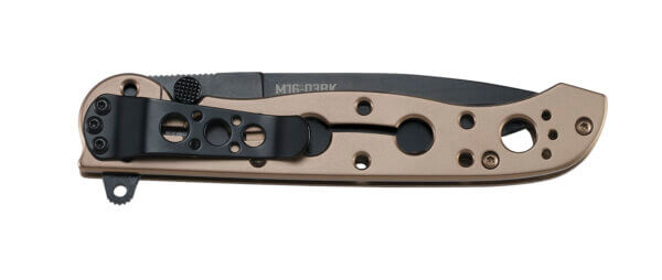 CRKT M16-03BK M16 03BS 3.55″ Folding Spear Point Plain Black Oxide 12C27 Sandvik Blade/ Bronze 2Cr13 Stainless Handle Includes Pocket Clip