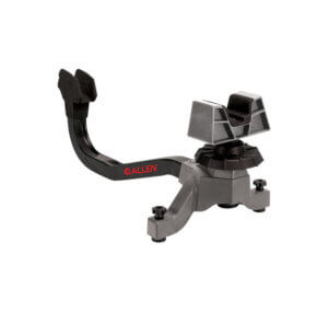 Birchwood Casey CSR Foxtrot Shooting Rest made of Black Non-Marring Material with Red Accents Adjustable Elevation & Removeable Center Section for Pistols & Rifles