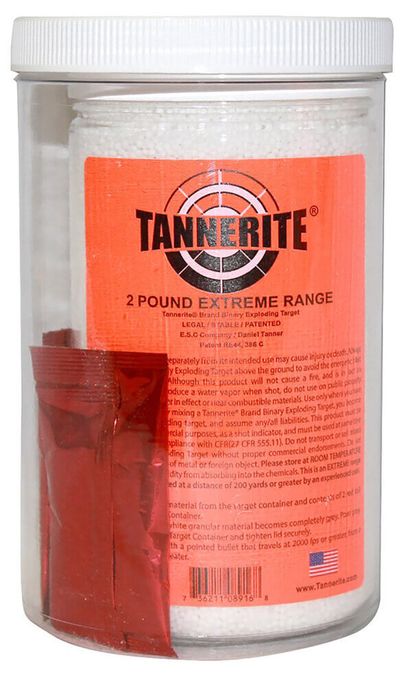 Tannerite 2ET 2 Pound Target Impact Enhancement Explosion White Vapor Rifle Firearm 2 lbs 6 Per Case