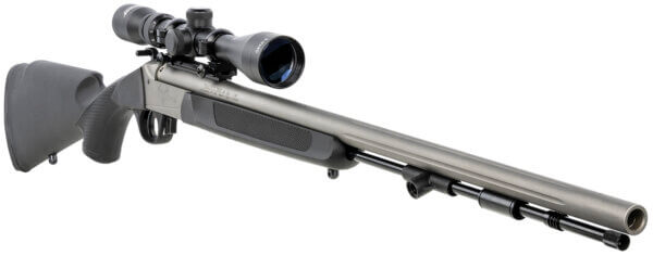 Traditions R574110440 Pursuit XT 50 Cal 209 Primer 26″ Stainless Cerakote Black Synthetic Stock 3-9×40 Scope