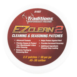 Traditions A1937 EZ Clean 2 Cleaning Patches .45-.58 2.5″ patches 50 Pkg