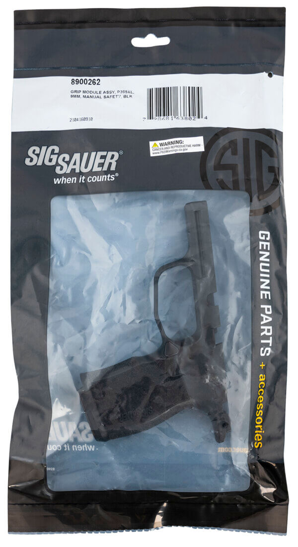 Sig Sauer 8900262 P365XL Grip Module W/Manual Safety Black Polymer