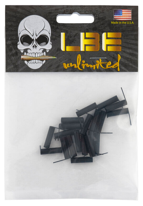 LBE Unlimited AREPS20PK AR Parts Ejection Port Cover Spring 20 Pack AR-15 Black Stainless Steel