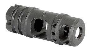 Midwest Industries MIMB6 Muzzle Brake  Black Phosphate Steel with M14x1 LH Threads for 30 Cal AK-Platform