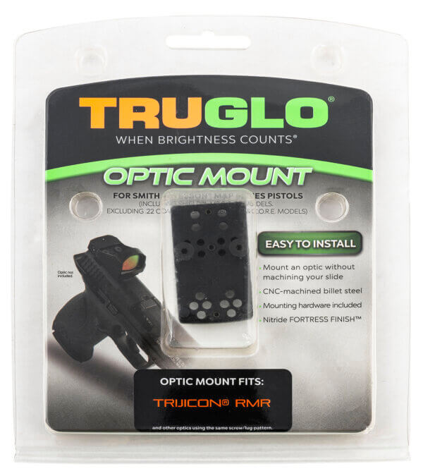 TruGlo TGTG8950M2 Red•Dot Sight Mount  Steel Black for S&W M&P Except 22 Compact & CORE