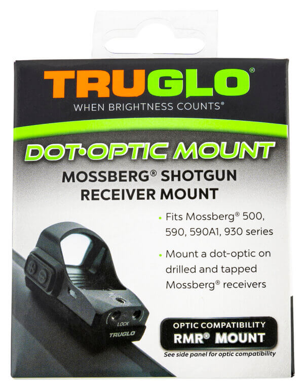 TruGlo TGTG8955M2 Shotgun Receiver Mount  Black Mossberg Trijicon RMR