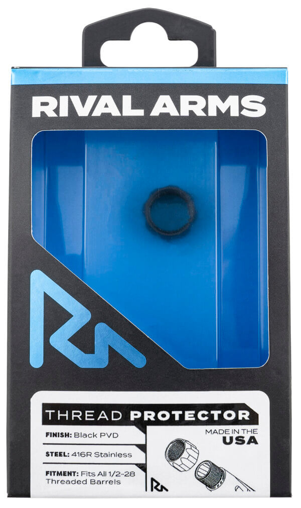 Rival Arms RA-RA300001A Thread Protector 9mm Luger Black PVD 416R Stainless Steel 1/2″-28 tpi