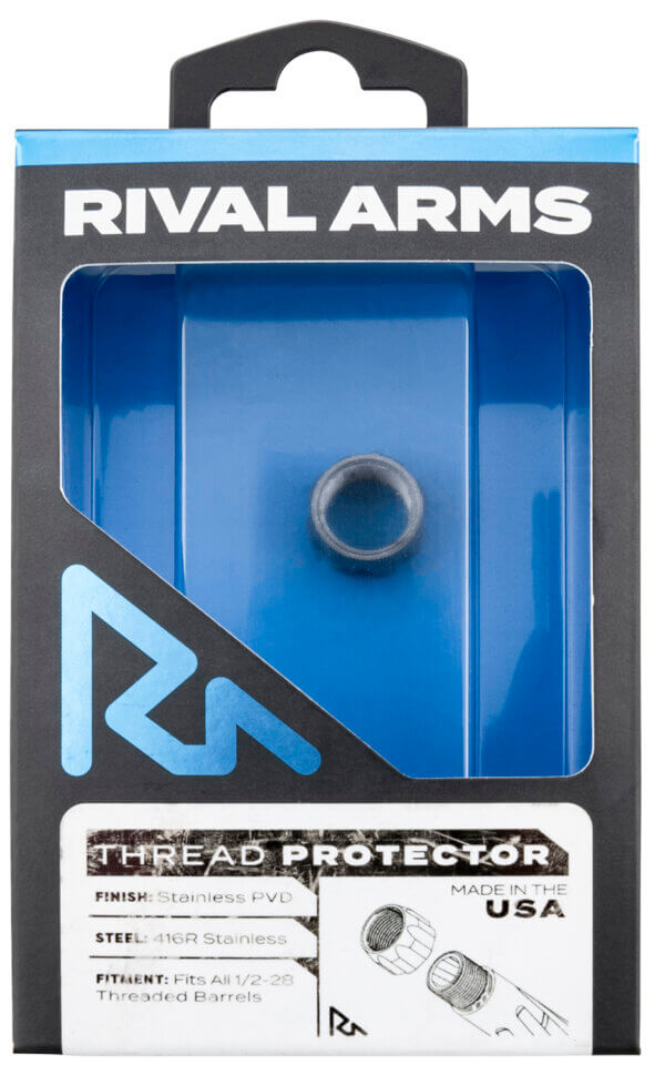 Rival Arms RA-RA300001D Thread Protector 9mm Luger Stainless PVD 416R Stainless Steel 1/2″-28 tpi