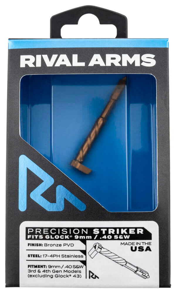 Rival Arms RA-RA40G001C Precision Striker Bronze PVD 17-4 Stainless Steel for Glock 9mm & 40 S&W Gen3-4 (Except G43) DOES NOT include springs spacers or other firing pin assembly components