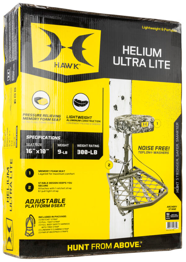 Hawk HWK-FPRA Helium Ultra Lite Hang-On Gray Powder-Coating Aluminum 16″ W x 10″