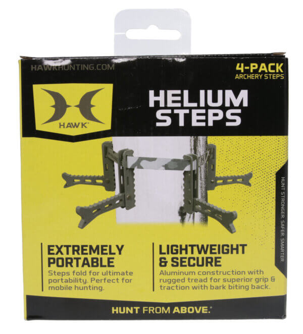 Hawk HWKHHSTP4P Helium Steps Black Aluminum 4 Pack