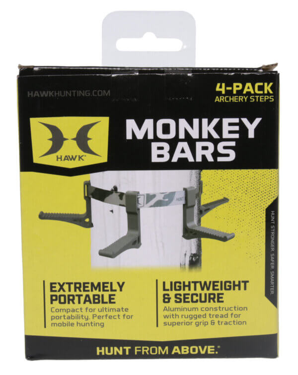 Hawk HWKSTP4PK Monkey Bar Steps Black Aluminum 4 Pack