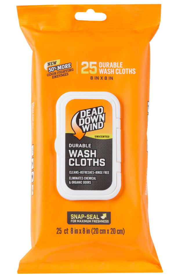 Dead Down Wind 1355 Wash Cloths Value Pack 8″ X 8″ 25 Count Unscented