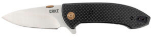 CRKT 5470 Fossil 3.96″ Folding Drop Point Plain Satin 8Cr13MoV SS Blade/ Brown G10/SS Handle Includes Pocket Clip