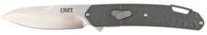 CRKT 5375 Trask 3.33″ Folding Plain Satin D2 Steel Blade/ Black GRN Handle Includes Pocket Clip
