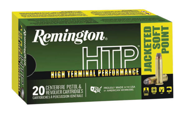 Remington Ammunition 23002 HTP Defense 44 Rem Mag 240 gr Jacketed Soft Point (JSP) 20rd Box