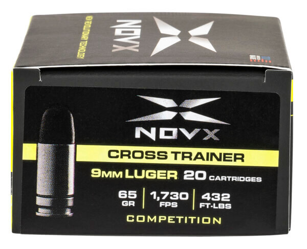 NovX 9CTCSS20 Cross Trainer Competition 9mm Luger 65 gr Copper Polymer Frangible (CPF) 20rd Box