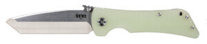 Southern Grind SG02050009 Bad Monkey 4″ Folding Tanto Plain Satin 14C28N Steel Blade/5.25″ Jade Ghost Green G10 Handle Includes Pocket Clip
