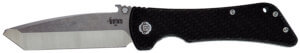 Southern Grind SG02050008 Bad Monkey 4″ Folding Tanto Plain Satin 14C28N Steel Blade/5.25″ Black Textured Carbon Fiber Handle Includes Pocket Clip