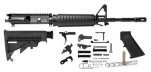 Del-Ton Inc RKT100 Heavy Carbine Rifle Kit 5.56x45mm NATO 16″ M4 Profile Chrome Moly Vanadium Barrel 7075-T6 Anodized Aluminum Receiver with A2 Flash Hider