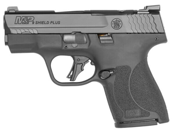 Smith & Wesson 13558 M&P Shield Plus Micro-Compact Frame 9mm Luger 10+1  3.10″ Black Armornite Stainless Steel Barrel & Optic Cut/Serrated Slide  Matte Black Polymer Frame  Tritium Night Sights  No Safety