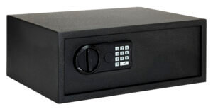 Bulldog BD5010 Duo  Digital Keypad/Biometric/Key Entry Black Powder Coat Steel Holds 1 Handgun LED Keypad