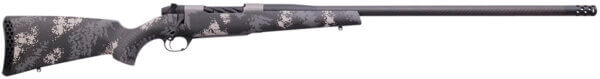 Weatherby MCT20N653WR8B Mark V Backcountry 2.0 Ti 6.5-300 Wthby Mag Caliber with 3+1 Capacity  26″ Carbon Fiber Wrapped Barrel  Graphite Black Cerakote Metal Finish & Black with Gray/White Sponge Accents Peak 44 Blacktooth Stock Right Hand (Full Size)