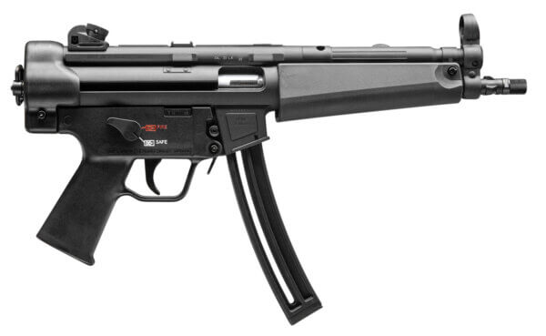 HK 81000470 MP5 22 LR Caliber with 8.50″ Barrel 25+1 Capacity No Stock (Sling Mount) Black Polymer Grip Right Hand