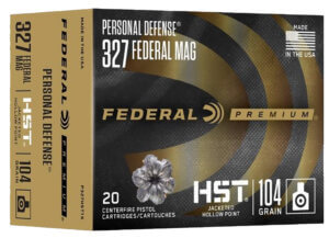 Federal P327HST1S Premium 327 Federal Mag 104 gr Jacketed Hollow Point (JHP) 20 Round Box