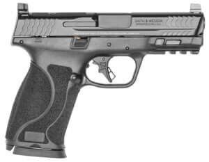 Smith & Wesson 13389 M&P M2.0 Optic Ready Striker Fire 10mm Auto 4″ 15+1 Matte Black Frame Black Armornite Stainless Steel with Optics Cut Slide Black Interchangeable Backstrap Grip No Manual Safety
