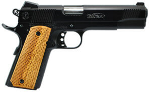 TriStar 85610 American Classic II 1911 45 ACP Caliber with 5″ Barrel 8+1 Capacity Overall Blued Finish Steel Beavertail Frame Serrated Slide & Wood Grip