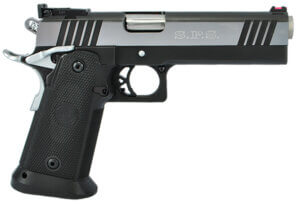 TriStar 85675 SPS Pantera 1911 9mm Luger 5″ 18+1 Black Beavertail Frame Serrated Blued Steel Slide Polymer Grip