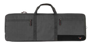Tac Six 10821 Division Tactical Case made of Black 600D Polyester with Lockable Zippers  Workstation/Gun Mat  Storage Pockets & Carry Handle 38 L x 13″ H x 2″ W Interior Dimensions”