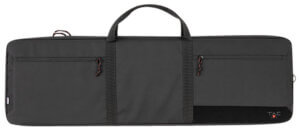 Tac Six 10835 Division Tactical Case made of Black 600D Polyester with Lockable Zippers  Workstation/Gun Mat  Storage Pockets & Carry Handle 42 L x 13″ H x 2″ W Interior Dimensions”