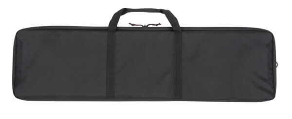 Tac Six 10818 Division Tactical Case made of Black 600D Polyester with Lockable Zippers  Workstation/Gun Mat  Storage Pockets & Carry Handle 46 L x 13″ H x 2″ W Interior Dimensions”