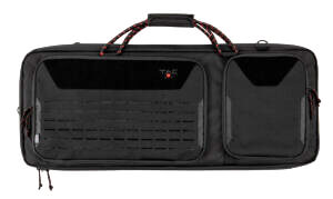 Tac Six 10829 Squad Tactical Case made of Black 600D Polyester with Lockable Zippers  MOLLE Panel System  Storage Pockets & Carry Handle 32 L x 4.50″ H x 13″ D Interior Dimensions”