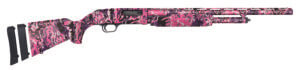 Mossberg 54161 500 Super Bantam 20 Gauge 5+1 3″ 22″ Vent Rib Barrel EZ-Reach Forend Dual Extractors Overall Muddy Girl Wild Synthetic Stock w/Adjustable LOP Spacer (Youth) Includes Accu-Set Chokes