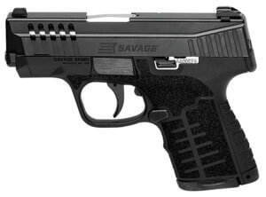 Savage Arms 67003 Stance 9mm Luger 3.20″ Barrel 7+1/8+1 Black Polymer Frame Serrated/Ported Black Nitride Slide Interchangeable Backstraps No Manual Safety Night Sights