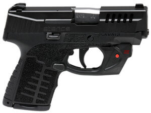 Savage Arms 67017 Stance 9mm Luger 3.20″ 7+18+1 Black Polymer Frame Serrated/Ported Black Nitride Slide Interchangeable Backstraps No Manual Safety Viridian E-Series Red Laser
