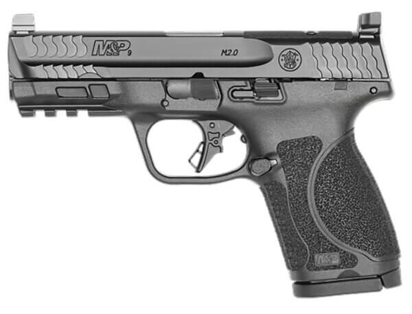 Smith & Wesson 13563 M&P 2.0  Compact Frame 9mm Luger 15+1  4″ Black Armornite Steel Barrel & Optic Cut/Serrated Slide  Matte Black Polymer Frame w/Picatinny Rail