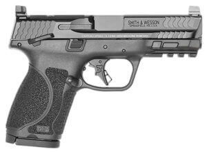 Smith & Wesson 13572 M&P M2.0 Compact Frame 9mm Luger 15+1  4″ Stainless Steel Barrel & Optic Cut/Serrated Stainless Steel Slide  Flat Dark Earth Polymer Frame w/Picatinny Rail  No Thumb Safety