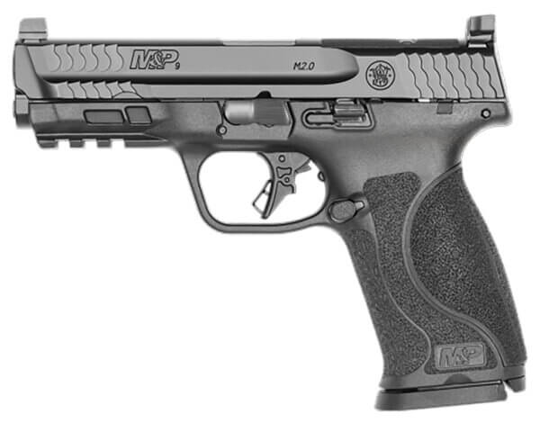 Smith & Wesson 13564 M&P M2.0 Full Size Frame 9mm Luger 17+1  4.25″ Black Armornite Stainless Steel Barrel & Optic Ready/Serrated Slide  Matte Black Polymer Frame w/Picatinny Rail  No Thumb Safety