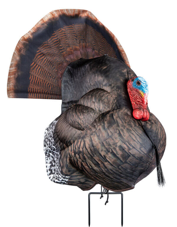 Higdon Outdoors 63148 Hard Body Apex Strutter Flocked Back  XHD Hyper Feathering & Iridescence  Apex Stake System For Movement In The Wind  Includes Magnetic Ring Fan-Lock Attachment