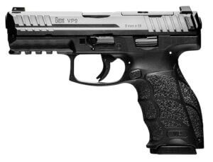 HK 81000733 VP9-B Optic Ready 9mm Luger 4.09″ 17+1 (3) Black Steel Slide with Optics Cut Black Interchangeable Backstrap Grip (Push Button) Night Sights