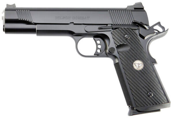 Wilson Combat CQBEFS45A 1911 CQB Elite 45 ACP 5″ 8+1 Overall Stainless Steel with Black G10 Starburst Grip Ambi Thumb Safety