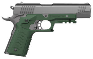 Recover Tactical CC3H03 Grip & Rail System  OD Green Polymer Picatinny for Standard Frame 1911