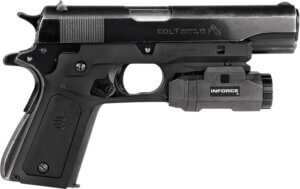 Recover Tactical CC3P0104 Frame Grip Black Polymer Frame with Interchangeable Black & Gray Panels for Standard Frame 1911