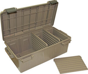 MTM Case-Gard ACDC30 Ammo Crate Divided Utility Box Beige Polypropylene 21″ x 11.2″ x 7.5″ 75 lbs