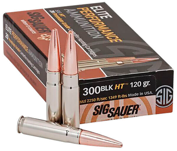 Sig Sauer E300H1BC20 Elite Copper Hunting 300 Blackout 120 gr 1897 fps Open Tip Match (OTM) 20rd Box
